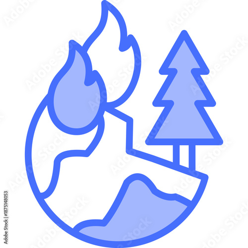 Habitat Destruction blue icon