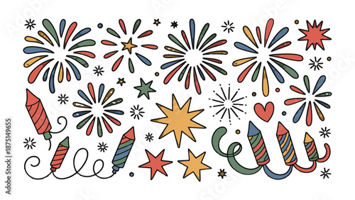 Festive Fireworks: Colorful bursts of light illuminate the night sky, celebrating joy and triumph. Capture the wonder and beauty of festive fireworks!