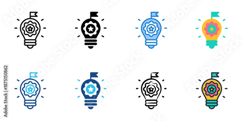 Political Campaign Tactic icons set multiple style collection. Editable stroke 
