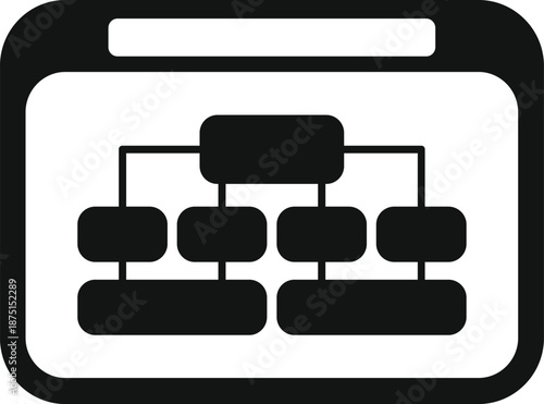 Website sitemap diagram displaying content structure and organization in a browser window