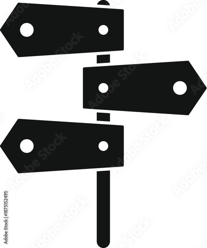 Signpost showing multiple directions and options for making a decision