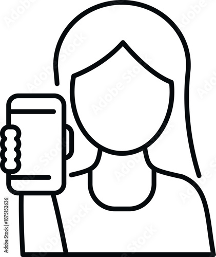 Faceless person holding and using a smartphone for communication