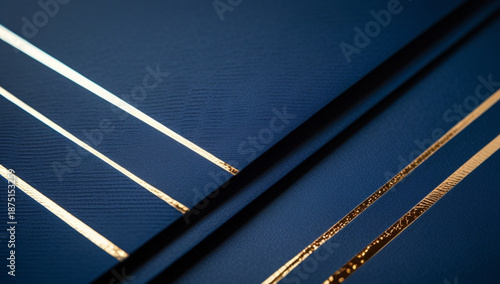 Elegant Corporate Abstract Background in Deep Blue and Gold Geometric Style