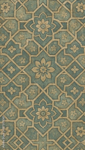 Intricate floral geometric pattern mobile wallpaper