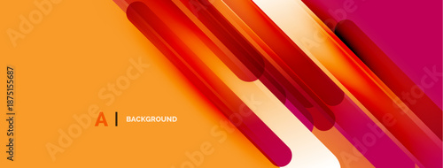 Abstract dynamic lines, vibrant orange, red hues. Modern design, smooth gradients create visual interest. Background element for digital projects.