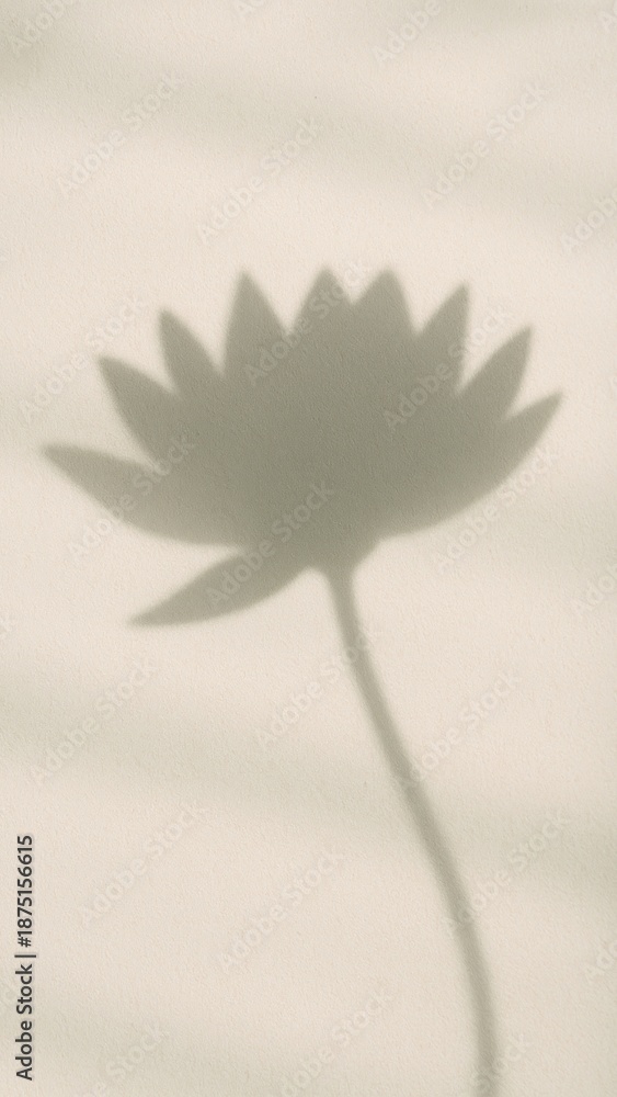 Fototapeta premium Elegant floral shadow art mobile wallpaper
