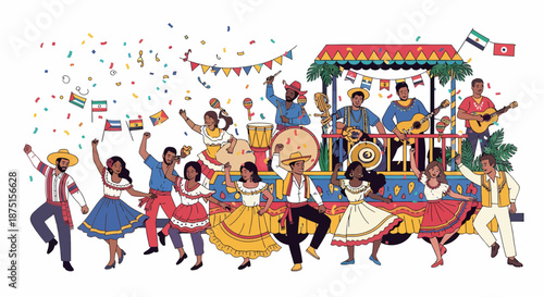 Vibrant Celebration Of Culture With Dance And Traditional Music