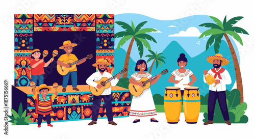 Vibrant Celebration Of Mexican Culture Through Music And Performance