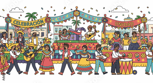 Vibrant Fiesta Parade Celebrating Community And Cultural Traditions