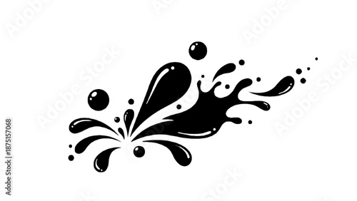 Black Ink Splatter Silhouette Collection Vector