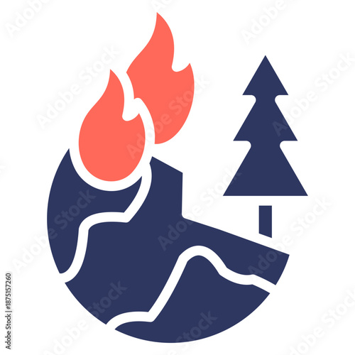 Habitat Destruction glyph color icon