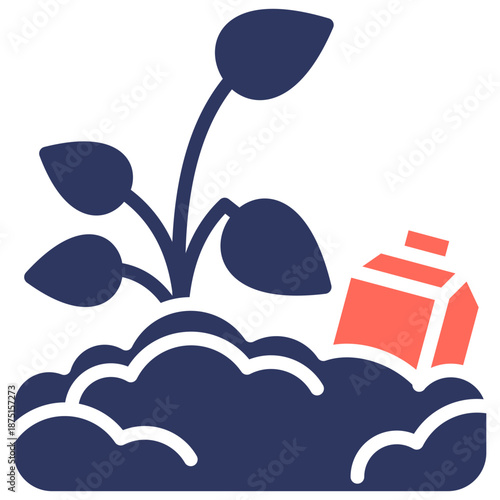 Land Degradation glyph color icon