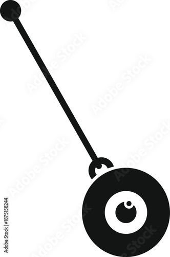 Hypnosis pendulum with a stylized eye depicting mental control and concentration