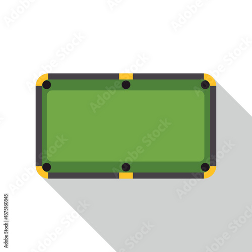 Green billiards table illustration showing a traditional simple design