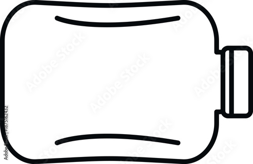 Hot water bottle icon representing warmth, pain relief, and therapy