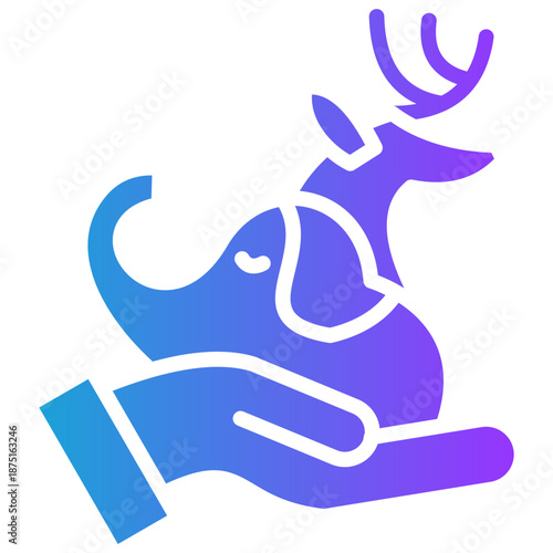 Wildlife Protection glyph gradient icon