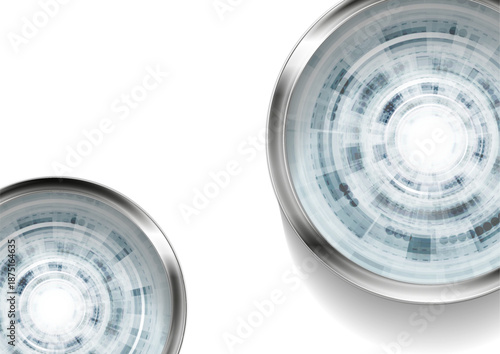 Abstract blue and grey metallic technology background