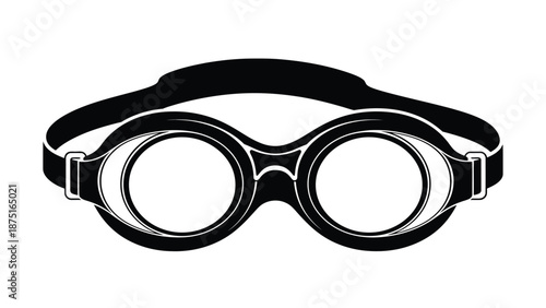 a pair of black goggles with a strap