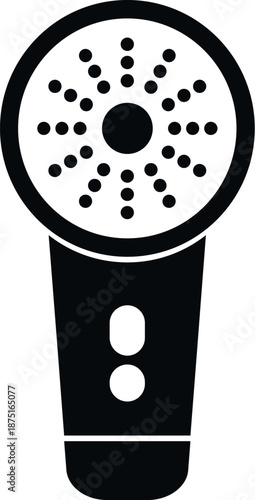 Electric shaver with a rotating head and controls, symbolizing modern hair removal