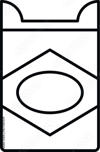 Cigarette pack outline showing tobacco and smoking concept