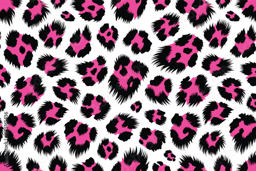 Vibrant African leopard pattern featuring abstract animal print design on a white background