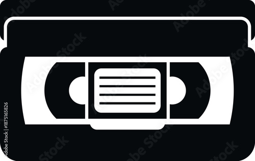 Videotape cassette in its case showing vintage entertainment and retro media
