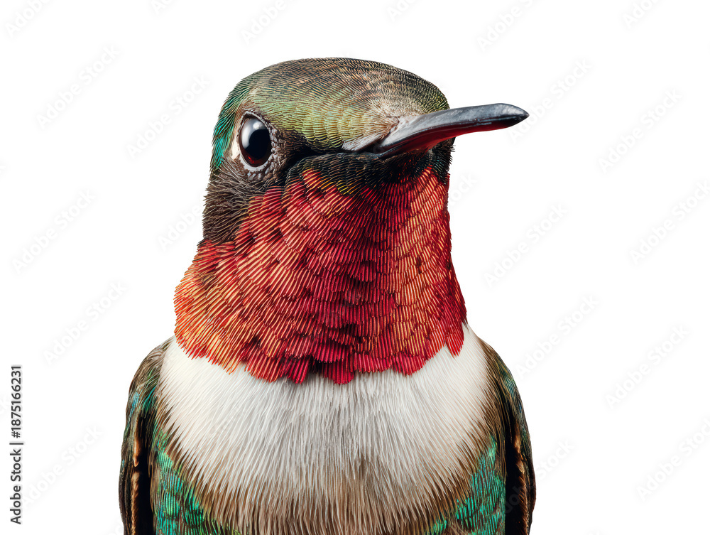 Obraz premium Hummingbird Close-Up: Vibrant Plumage 