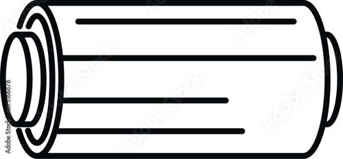 Wood log vector line art icon representing logging, forestry, and nature resources