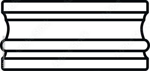 Architectural trim element featuring a decorative profile