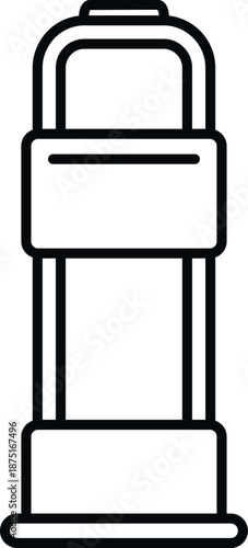 Minimalist icon representing an insulated container for hot and cold drinks