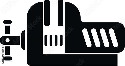 Industrial vise clamping device creating a strong grip for mechanical work