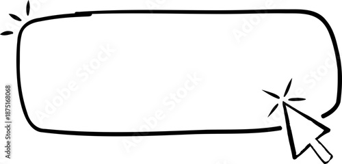 Action button click here, register now frame. Simple border empty form. Press here.