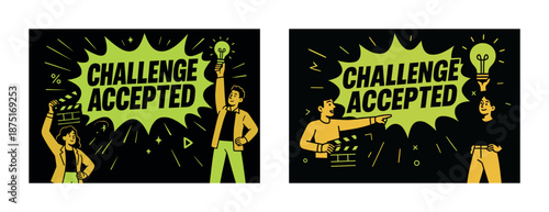 Motivated young adults embracing creativity and challenges with enthusiasm