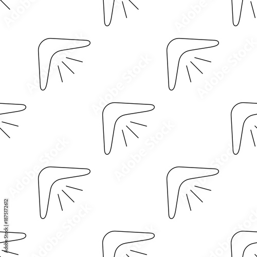 boomerang seamless pattern isolated on transparent background.
