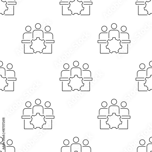 board of directors seamless pattern isolated on transparent background.