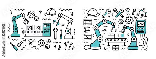 Automation technology: robotic arms and conveyor systems in manufacturing