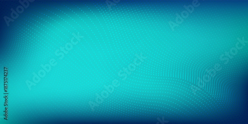 Dotted blue-green abstract gradient studio room abstract background pattern walls and floor reflect neon lights dark tones modern abstract