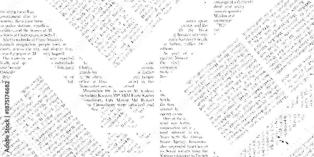 Obraz premium Rough vector background abstract grunge texture old vintage newspaper. Vector white and black newspaper paper grunge pattern old aged texture.