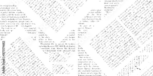 Rough vector background abstract grunge texture old vintage newspaper. Vector white and black newspaper paper grunge pattern old aged texture.
