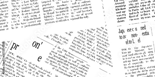 Rough vector background abstract grunge texture old vintage newspaper. Vector white and black newspaper paper grunge pattern old aged texture.