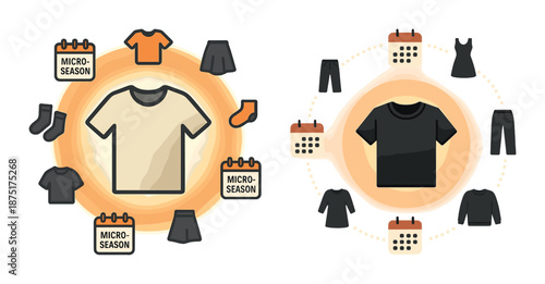 Micro-seasonal wardrobe rotation with weather-specific outfits and accessories