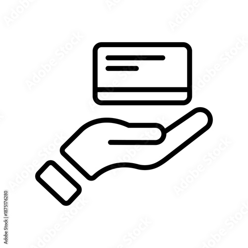 Hand and credit card icon