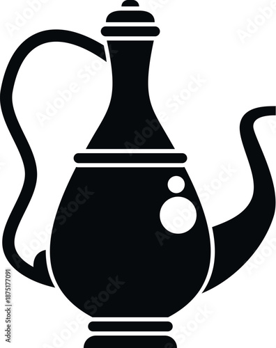 Traditional arabic style ewer for serving hot beverages