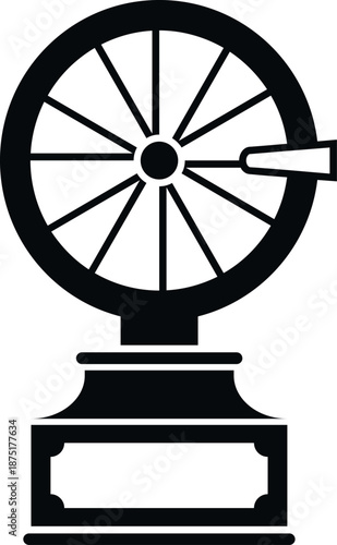 Wheel of fortune game icon representing chance, gambling, and a big prize