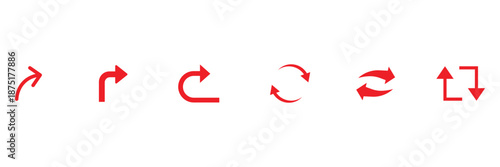 Title Arrow icon set. Red arrow icons. Arrow set icon. Cursor Red arrows icons. Collection different arrows sign. 