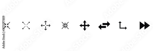 Title Arrow icon set. Black arrow icons. Arrow set icon. Black direction pointer.