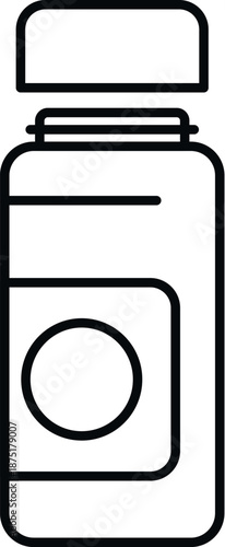 Medicine bottle icon representing health, medication, and dietary supplements