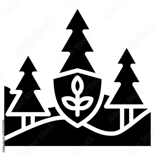 Forest Preservation glyph icon