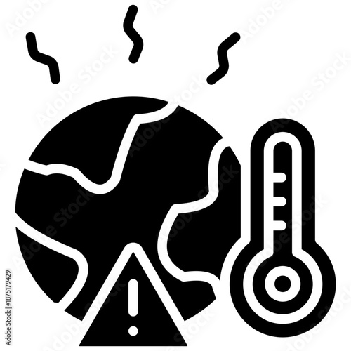 Global Warming glyph icon