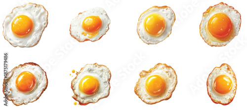 set of colorful easter eggs isolated